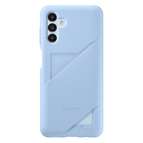 Samsung Galaxy A13 5G SM-A136U, Szilikon tok, kártyatartóval, világoskék, gyári
