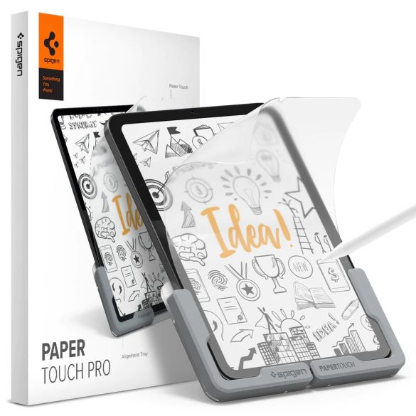 Apple iPad Mini (2021) (8.3), Kijelzővédő fólia, Matt, Spigen Paper Touch Pro, Clear Prémium