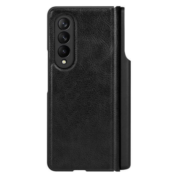 Samsung Galaxy Z Fold3 5G SM-F926B, Oldalra nyíló tok, érintőceruza tartó, Nillkin Qin, fekete