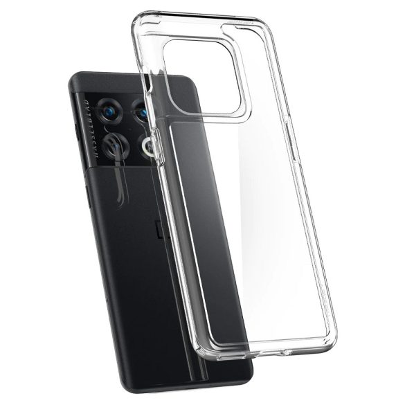 OnePlus 10 Pro, Műanyag hátlap védőtok + szilikon keret, Spigen Ultra Hybrid, átlátszó