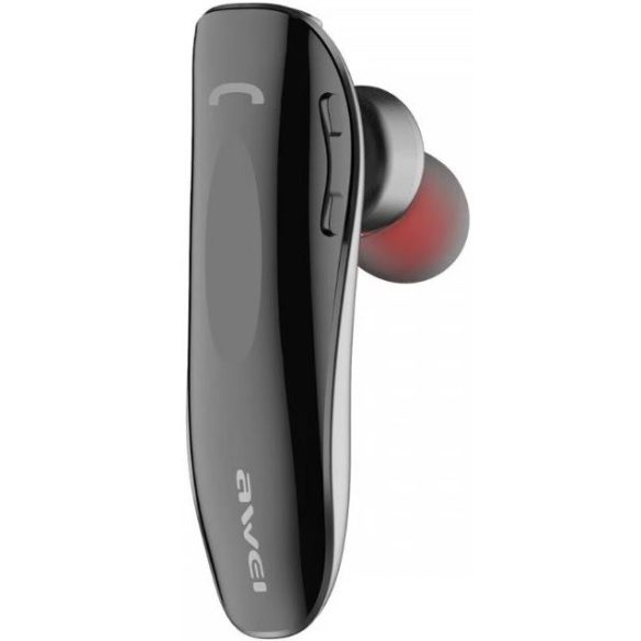 Bluetooth fülhallgató, v4.1, Multipoint, funkció gomb, hangerő szabályzó, Awei N1, fekete