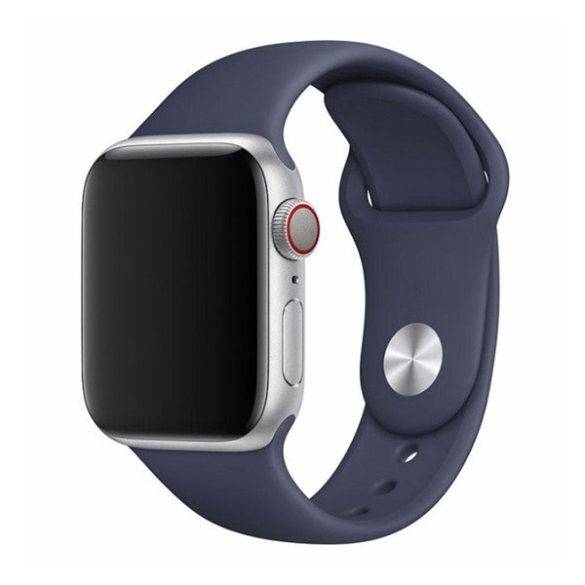 Apple Watch 1-6, SE (38 / 40 mm) / Watch 7-8 (41 mm), szilikon pótszíj, állítható, Devia Delux Sport, sötétkék