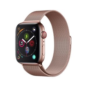 Apple Watch 1-6, SE (38 / 40 mm), fém pótszíj, milánói stílus, mágnes zárral, Devia Elegant, vörösarany