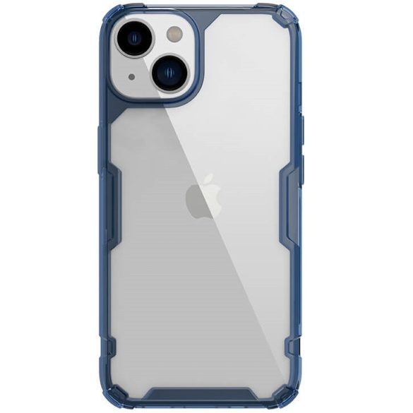 Apple iPhone 14, Szilikon tok, műanyag hátlap, ultravékony, Nillkin Nature Pro, kék