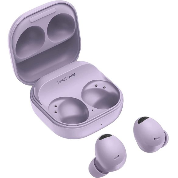 Bluetooth sztereó fülhallgató, v5.3, TWS, töltőtok, érintés vezérlés, zajszűrővel, vízálló, Samsung Galaxy Buds 2 Pro, lila, gyári