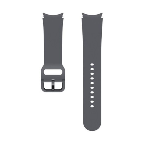 Samsung Galaxy Watch 5 (40 / 44mm) / Watch 5 Pro, szilikon pótszíj, M / L méret, állítható, izzadtságátló, sport, szürke, gyári
