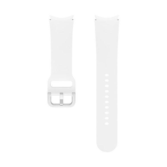 Samsung Galaxy Watch 5 (40 / 44mm) / Watch 5 Pro, szilikon pótszíj, M / L méret, állítható, izzadtságátló, sport, fehér, gyári