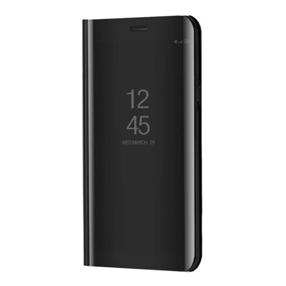 Realme 9i / Oppo A36 / A76 / A96 4G, Oldalra nyíló tok, hívás mutatóval, Smart View Cover, fekete (utángyártott)