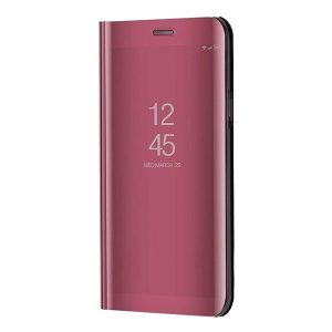 Realme 9 Pro / 9 5G (Global) / V25 / Q5, Oldalra nyíló tok, hívás mutatóval, Smart View Cover, vörösarany (utángyártott)