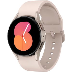 Bluetooth okosóra, szilikon szíj, alumínium keret, v5.2, aktivitás és egészség mérő, vízálló, hangszóró, Samsung Galaxy Watch 5 (40mm) SM-R900, vörösarany, gyári