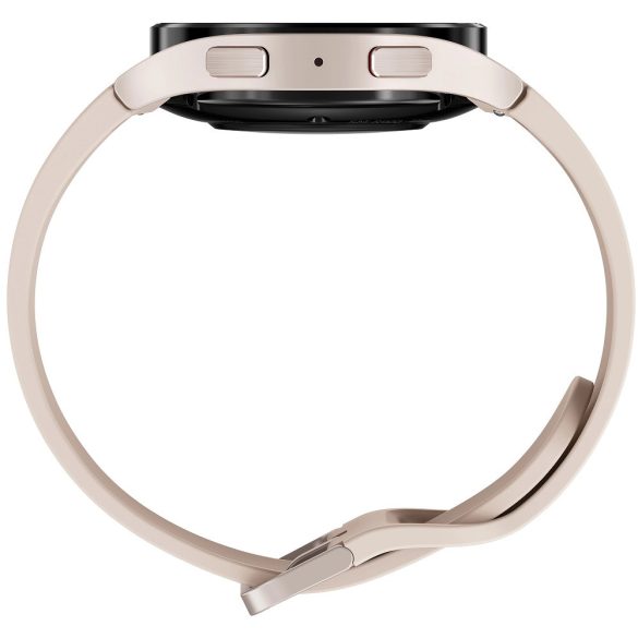 Bluetooth okosóra, szilikon szíj, alumínium keret, v5.2, eSim, aktivitás és egészség mérő, vízálló, hangszóró, Samsung Galaxy Watch 5 (40mm) SM-R905 (LTE), vörösarany, gyári