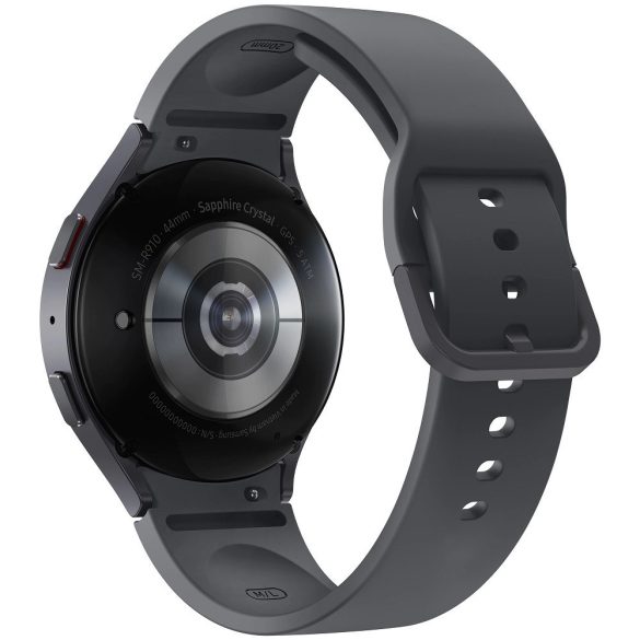 Bluetooth okosóra, szilikon szíj, alumínium keret, v5.2, aktivitás és egészség mérő, vízálló, hangszóró, Samsung Galaxy Watch 5 (44mm) SM-R910, szürke, gyári