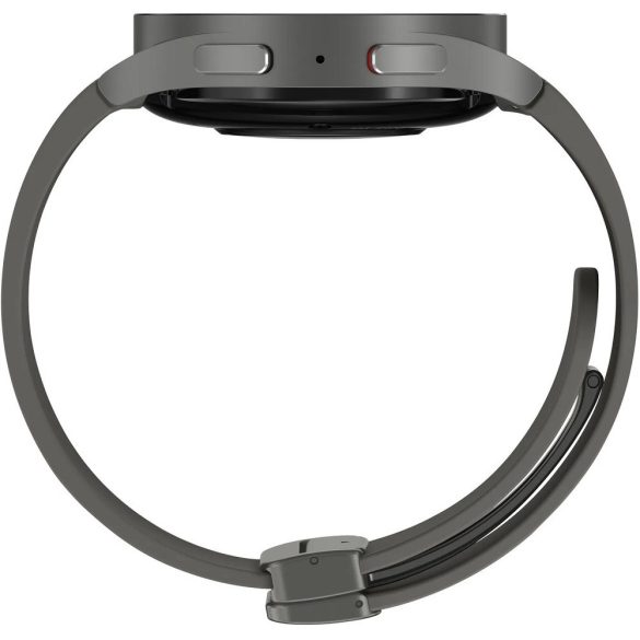 Bluetooth okosóra, szilikon szíj, titánium keret, v5.2, aktivitás és egészség mérő, vízálló, hangszóró, Samsung Galaxy Watch 5 Pro (45mm) SM-R920, szürke, gyári