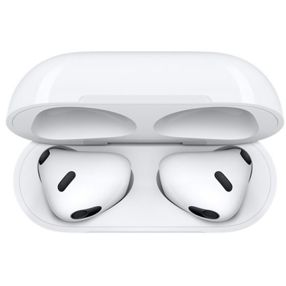 Bluetooth sztereó fülhallgató, v5.0, TWS, töltőtok, vízálló, Lightning töltés, Apple AirPods 3, fehér, gyári