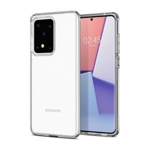 Samsung Galaxy S20 Ultra 5G SM-G988, Szilikon tok, Spigen Crystal Flex, átlátszó