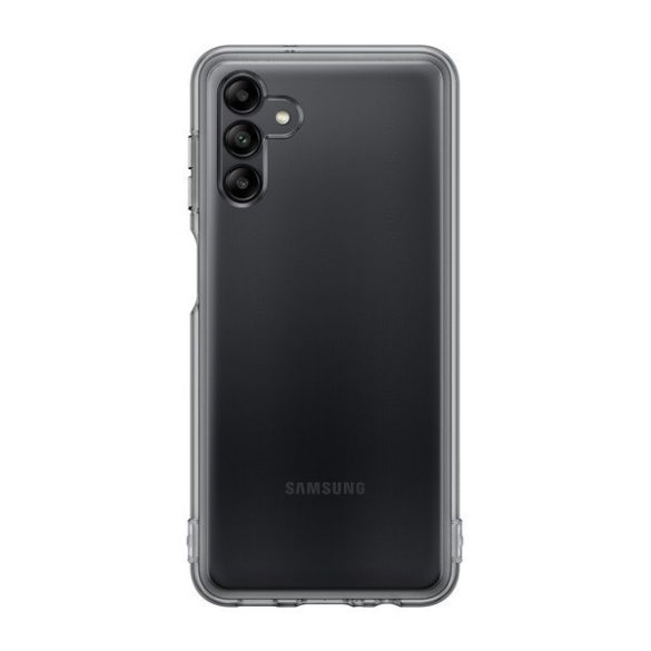 Samsung Galaxy A04s SM-A047F, Szilikon tok, átlátszó/fekete, gyári