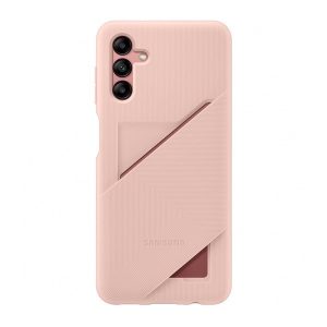 Samsung Galaxy A04s SM-A047F, Szilikon tok, kártyatartóval, rózsaszín, gyári