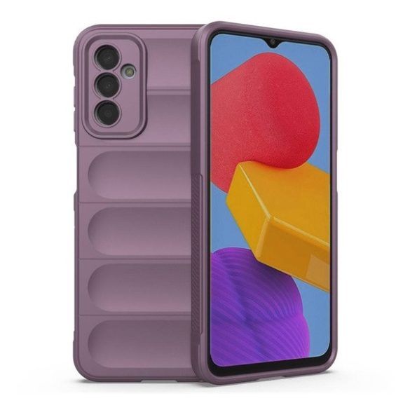 Samsung Galaxy M13 4G SM-M135F, Szilikon tok, közepesen ütésálló, 3D minta, lila