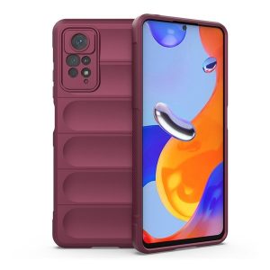 Xiaomi Redmi Note 11 Pro / Note 11 Pro 5G / Note 11E Pro / Note 12 Pro 4G, Szilikon tok, közepesen ütésálló, 3D minta, bordó