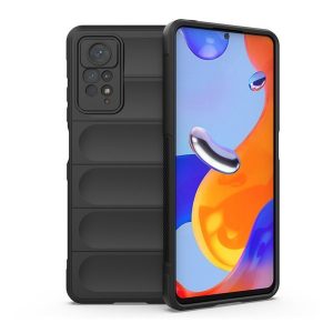 Xiaomi Redmi Note 11 Pro / Note 11 Pro 5G / Note 11E Pro / Note 12 Pro 4G, Szilikon tok, közepesen ütésálló, 3D minta, fekete