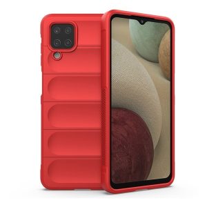 Samsung Galaxy A12 / A12 Nacho / M12 SM-A125F / A127F / M127F, Szilikon tok, közepesen ütésálló, 3D minta, piros