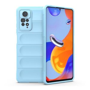 Xiaomi Redmi Note 11 Pro / Note 11 Pro 5G / Note 11E Pro / Note 12 Pro 4G, Szilikon tok, közepesen ütésálló, 3D minta, világoskék