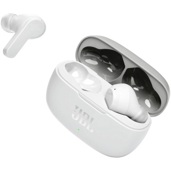 Bluetooth sztereó fülhallgató, v5.0, TWS, töltőtok, érintés vezérlés, JBL Vibe 200, fehér