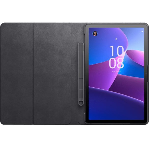 Lenovo Tab M10 Plus (10.61) (3. generáció) TB125 / TB128, mappa tok, stand, érintőceruza tartó, szürke, gyári