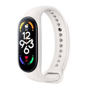 Xiaomi Mi Smart Band 7, szilikon pótszíj, állítható, fehér, gyári