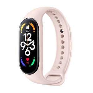 Xiaomi Mi Smart Band 7, szilikon pótszíj, állítható, rózsaszín, gyári