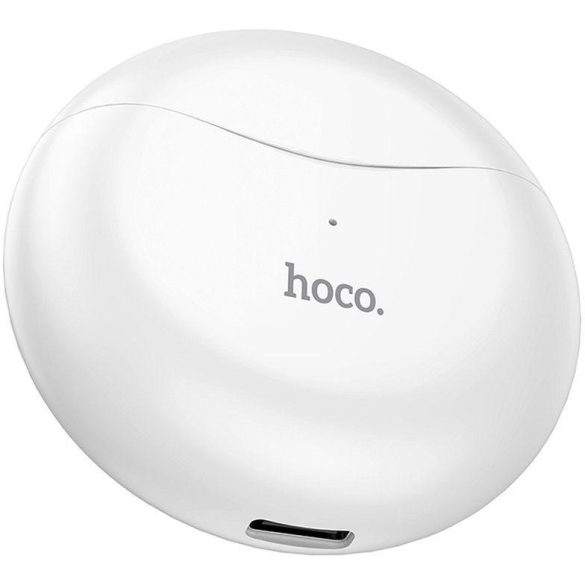 Bluetooth sztereó fülhallgató, v5.3, TWS, töltőtok, Hoco EW14, fehér