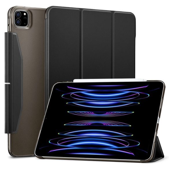 Apple iPad Pro 11 (2020 / 2021 / 2022), mappa tok, Smart Case, Apple Pencil tartóval, mágneses csattal, ESR Ascend, fekete