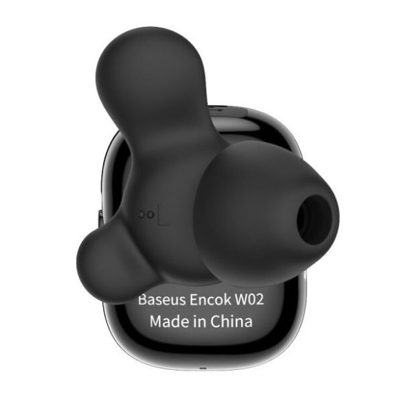 Bluetooth sztereó fülhallgató, v4.2, TWS, zajszűrővel, érintés vezérlés, vízálló, Baseus Encok W02, fekete