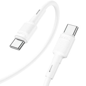 USB Type-C töltő- és adatkábel, USB Type-C, 100cm, 60W, gyorstöltés, PD, Hoco X83 Victory, fehér