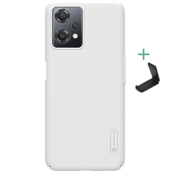 OnePlus Nord CE 2 Lite 5G, Műanyag hátlap védőtok, stand, Nillkin Super Frosted, fehér
