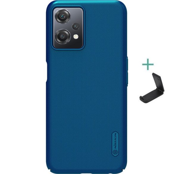 OnePlus Nord CE 2 Lite 5G, Műanyag hátlap védőtok, stand, Nillkin Super Frosted, zöldes-kék