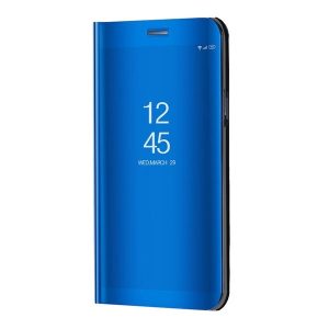 Realme 9i / Oppo A36 / A76 / A96 4G, Oldalra nyíló tok, hívás mutatóval, Smart View Cover, kék (utángyártott)