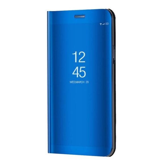 Realme 9i / Oppo A36 / A76 / A96 4G, Oldalra nyíló tok, hívás mutatóval, Smart View Cover, kék (utángyártott)