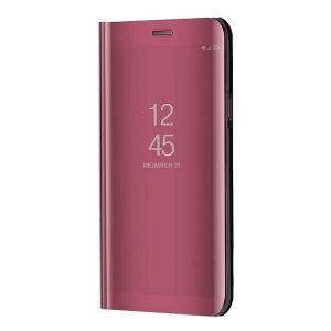 Realme C31, Oldalra nyíló tok, hívás mutatóval, Smart View Cover, vörösarany (utángyártott)