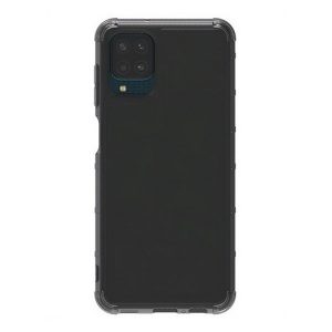 Samsung Galaxy A12 / A12 Nacho / M12 SM-A125F / A127F / M127F, Szilikon tok, közepesen ütésálló, légpárnás sarok, fekete, gyári