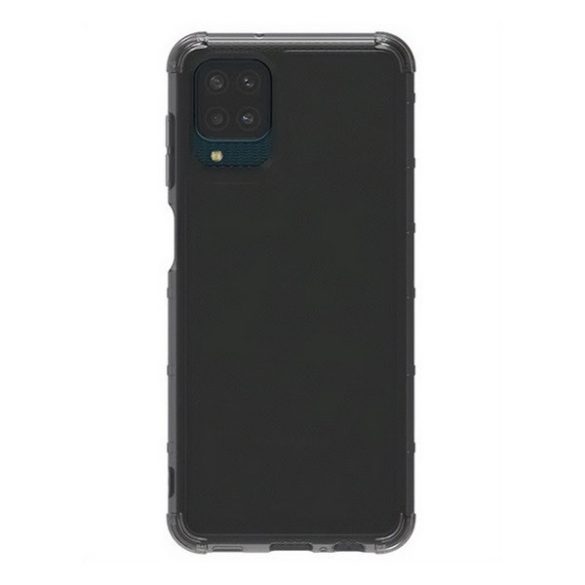 Samsung Galaxy A12 / A12 Nacho / M12 SM-A125F / A127F / M127F, Szilikon tok, közepesen ütésálló, légpárnás sarok, fekete, gyári