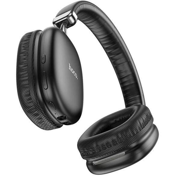 Bluetooth sztereó fejhallgató, v5.3, mikrofon, 3.5mm, funkció gomb, hangerő szabályzó, TF kártyaolvasó, összecsukható, teleszkópos fejpánt, Hoco W35, fekete