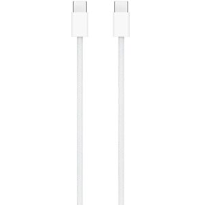 USB Type-C töltő- és adatkábel, USB Type-C, 100 cm, 60W, gyorstöltés, PD, cipőfűző minta, Apple, fehér, gyári