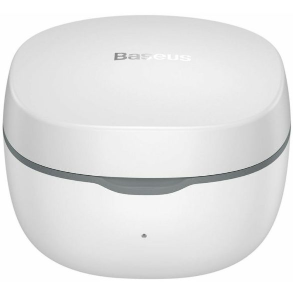 Bluetooth sztereó fülhallgató, v5.3, TWS, töltőtok, érintés vezérlés, zajszűrővel, Baseus Encok WM01, fehér