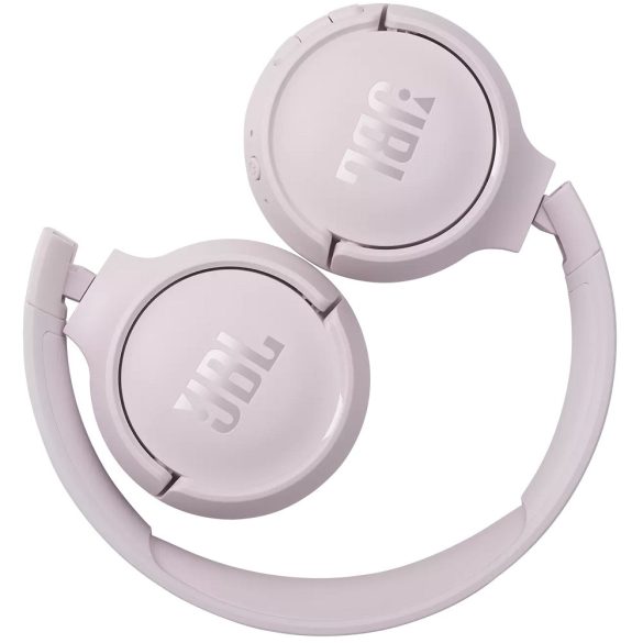 Bluetooth sztereó fejhallgató, v5.0, Multipoint, mikrofon, funkció gomb, hangerő szabályzó, összecsukható, JBL Tune 510, rózsaszín