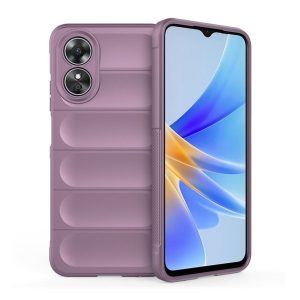 Oppo A17, Szilikon tok, közepesen ütésálló, 3D minta, lila