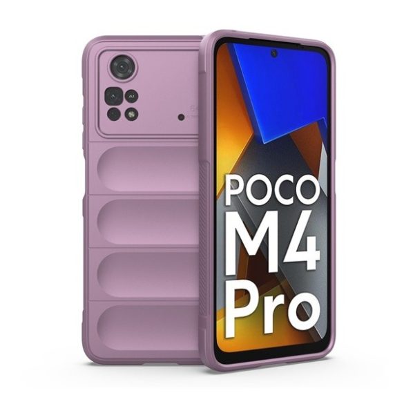 Xiaomi Poco M4 Pro 4G, Szilikon tok, közepesen ütésálló, 3D minta, lila