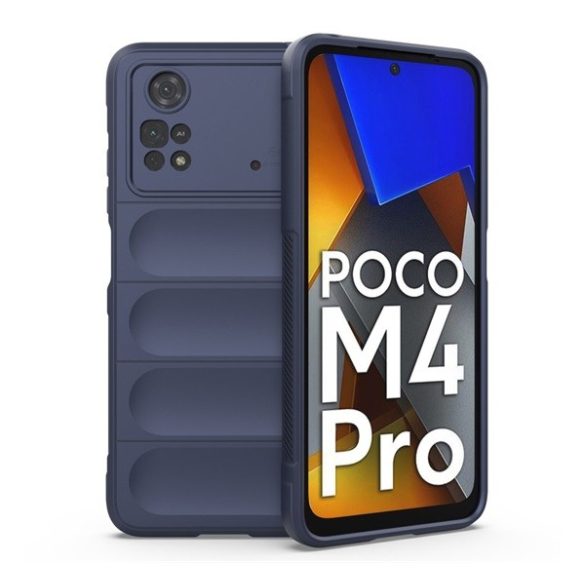 Xiaomi Poco M4 Pro 4G, Szilikon tok, közepesen ütésálló, 3D minta, sötétkék