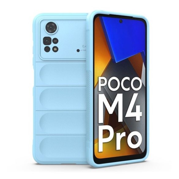 Xiaomi Poco M4 Pro 4G, Szilikon tok, közepesen ütésálló, 3D minta, világoskék