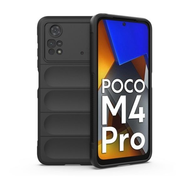 Xiaomi Poco M4 Pro 4G, Szilikon tok, közepesen ütésálló, 3D minta, fekete